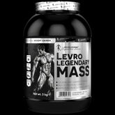 Levro Legendary Mass 3kg by Kevin Levrone, a professional weight gainer in chocolate flavor for muscle mass improvement.